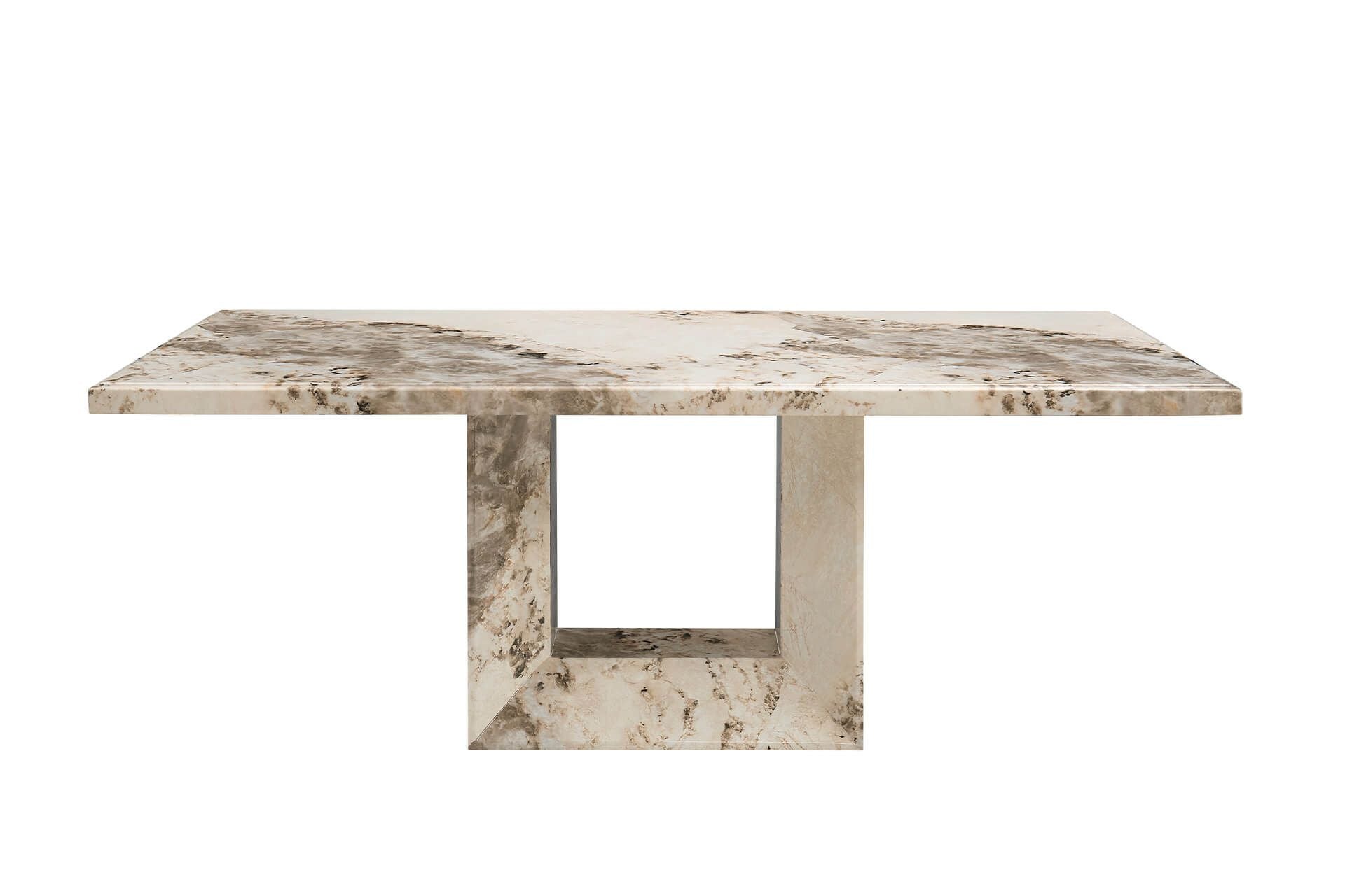 Oakwood Artemis Marble Dining Table 2.0m Mottled Mocha