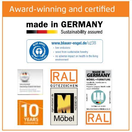 Oakwood Rauch Essensa White Glass Front Combi Hinged Door Wardrobe