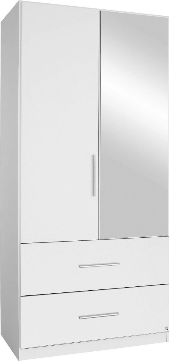 Oakwood Rauch Alvor 2 Door White Combi Wardrobe