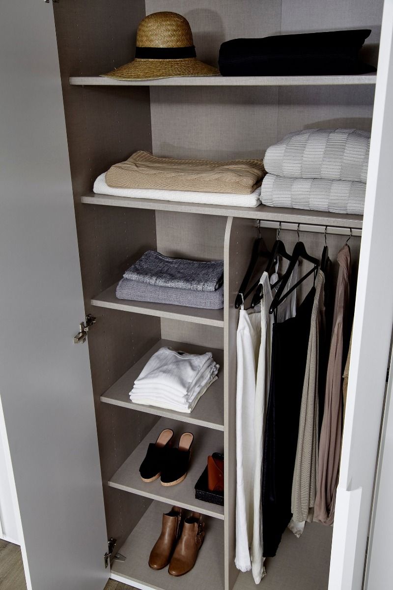 Oakwood Rauch Purisma Silk Grey 5 Door Hinged  Combi Wardrobe 251CM