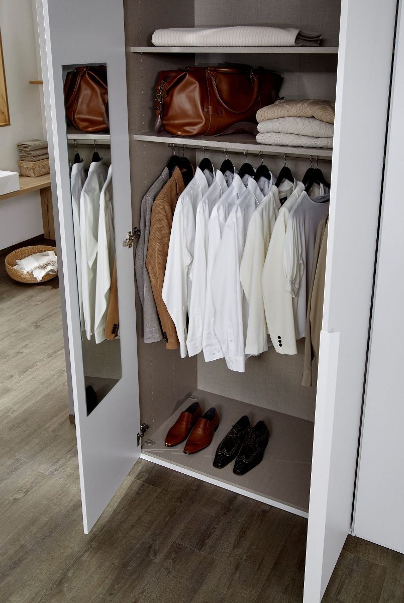 Oakwood Rauch Purisma White 4 Door Hinged  Combi Wardrobe 201CM