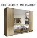 Oakwood Wiemann Bari Semi Solid Bianco oak Hinged Door Wardrobe