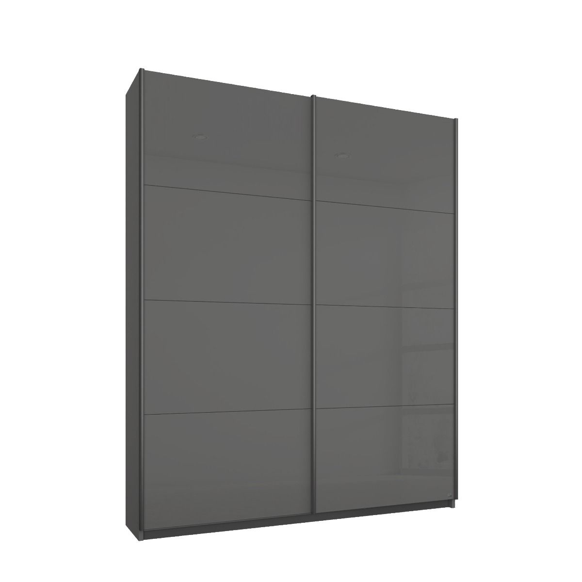 Oakwood Rauch Quadra Silk Grey Glass 2 Gliding Door Wardrobe