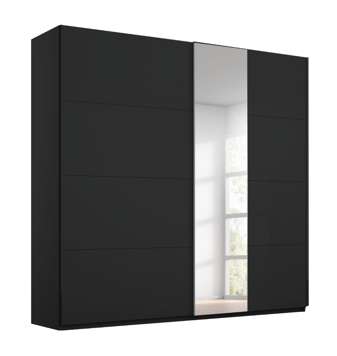 Oakwood Rauch Miramar Perth Graphite Sliding Door Wardrobe