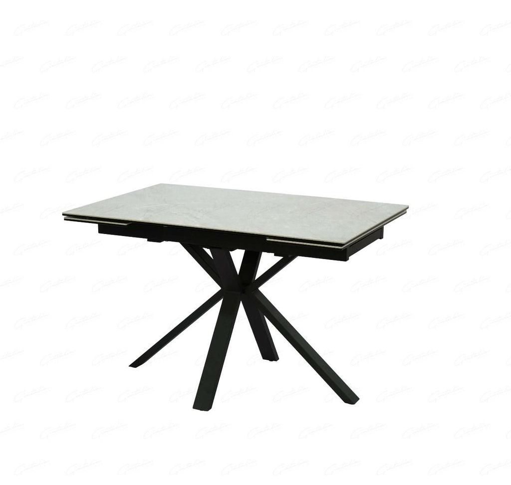 Oakwood Phoenix Small Ceramic Grey Marble Top Ext Dining Table