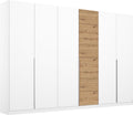 Oakwood Rauch Bellezza High Gloss White and Artisan Oak 6 Door Hinged wardrobe