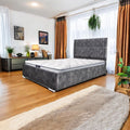 Oakwood Multiline Fabric Upholstered Bed Frame