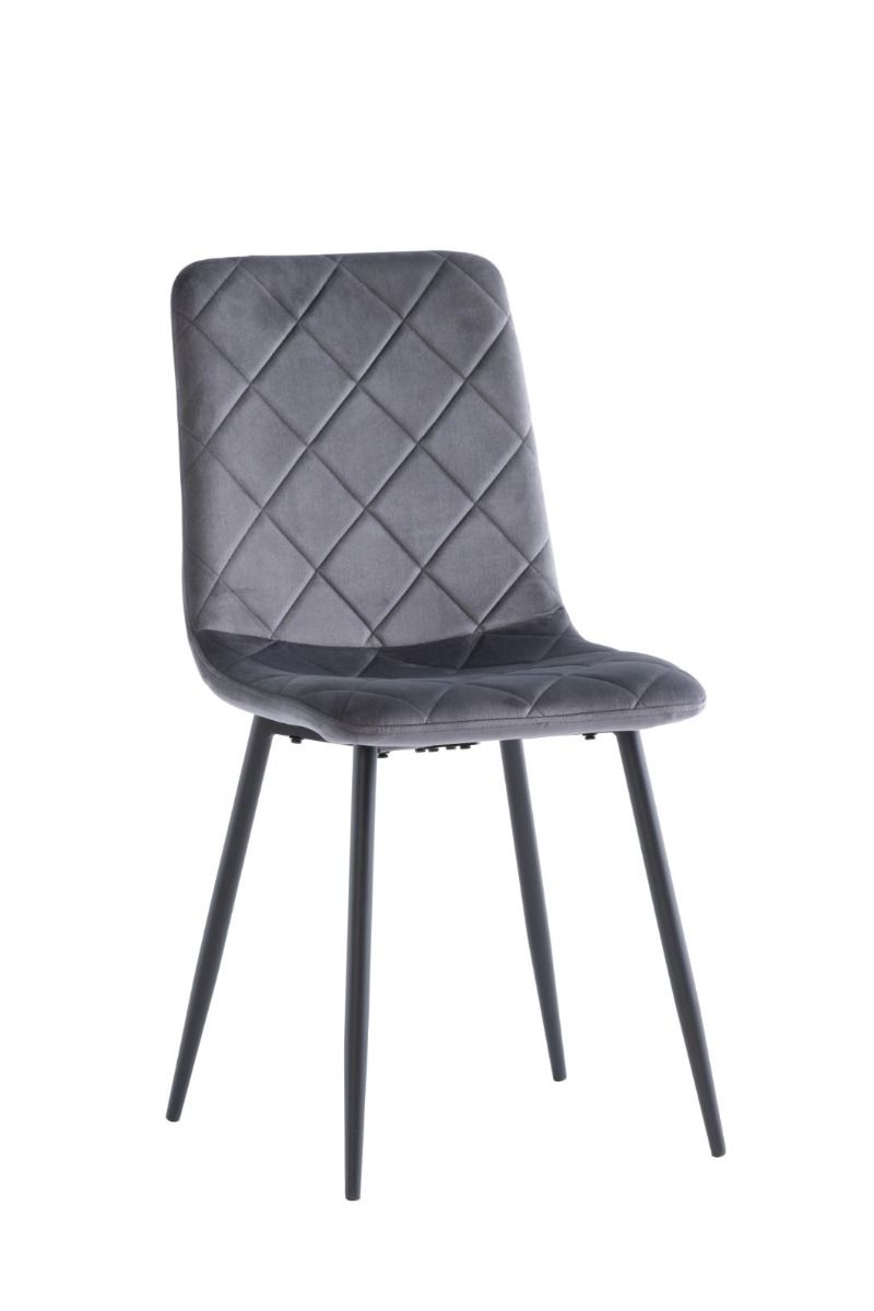Oakwood 4 x Stella Velvet Dining Chair - Grey