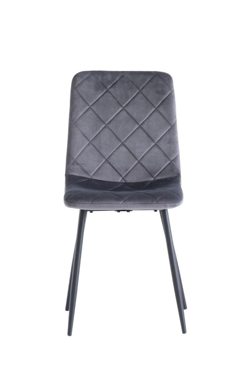Oakwood 4 x Stella Velvet Dining Chair - Grey