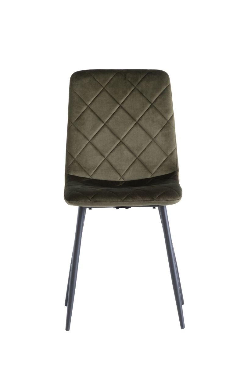 Oakwood 4 x Stella Velvet Dining Chair - Juniper Green