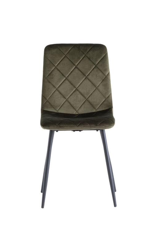 Oakwood 4 x Stella Velvet Dining Chair - Juniper Green