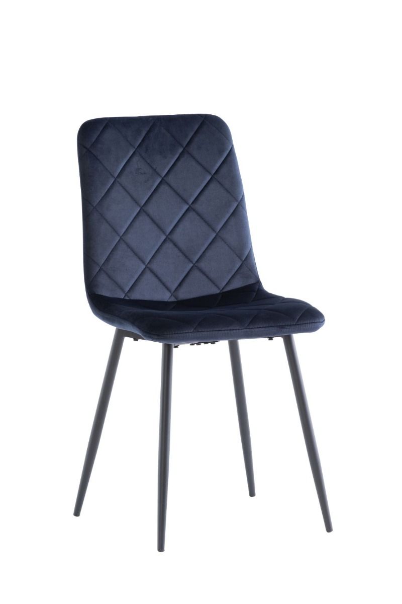 Oakwood 4 x Stella Velvet Dining Chair -Deep Blue