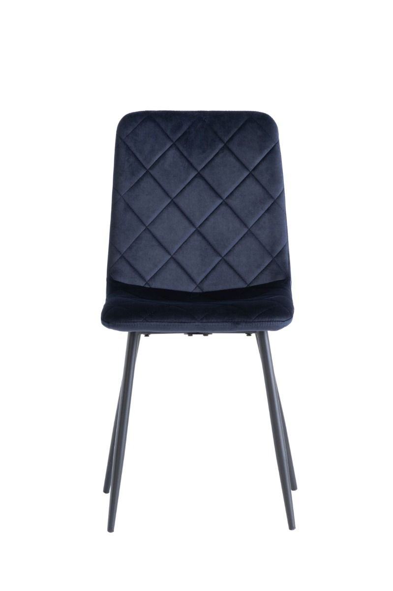 Oakwood 4 x Stella Velvet Dining Chair -Deep Blue