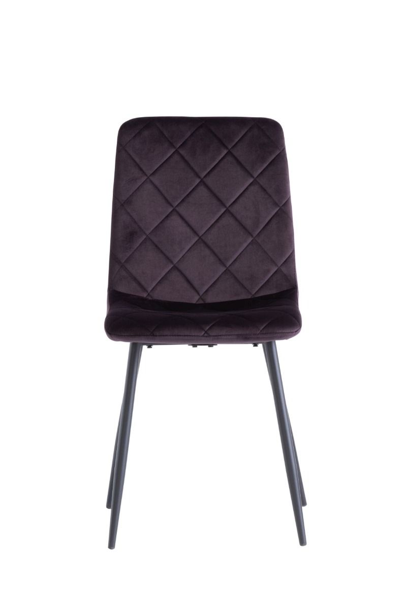 Oakwood 4 x Stella Velvet Dining Chair - Aubergine