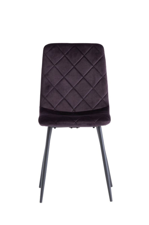 Oakwood 4 x Stella Velvet Dining Chair - Aubergine