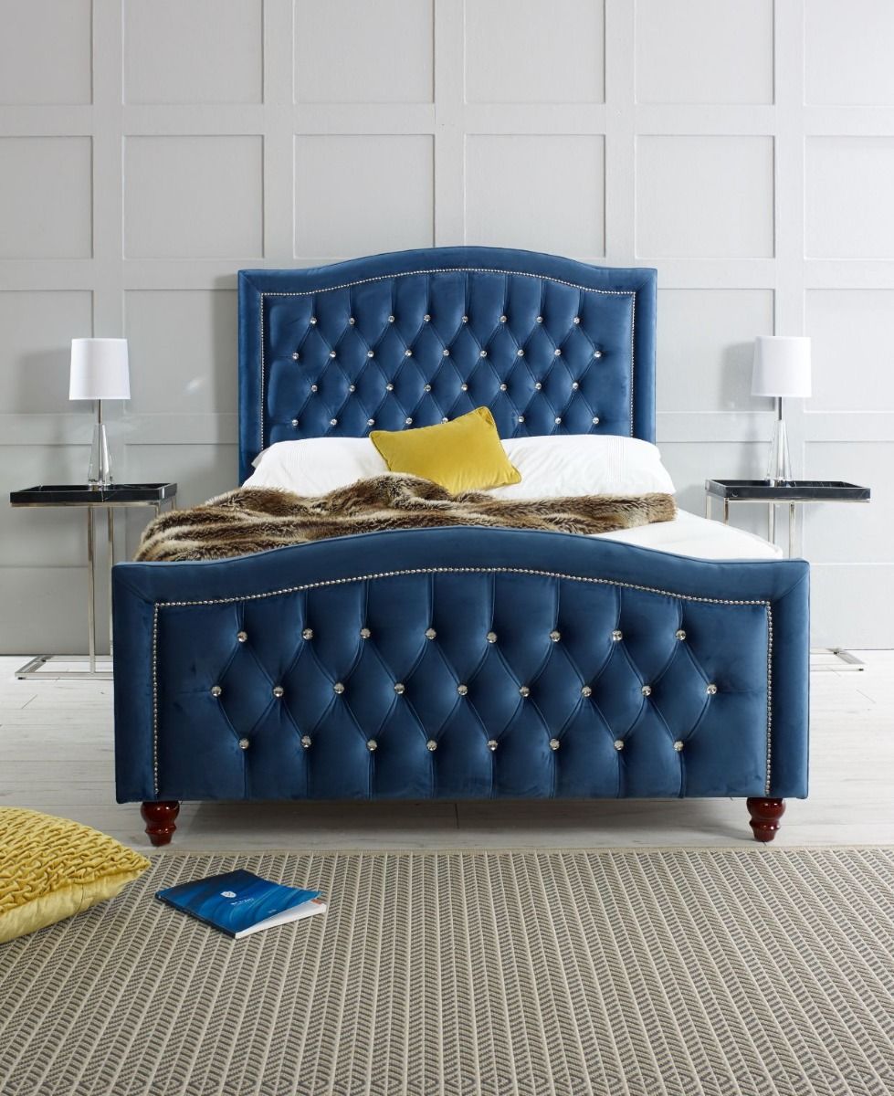 Oakwood Catania Chesterfield Fabric Upholstered Bed Frame