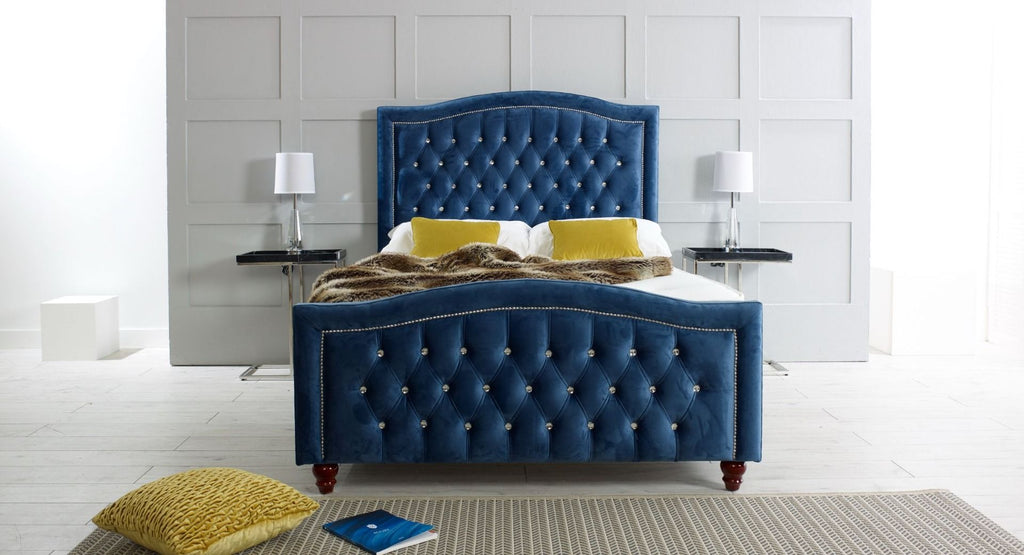 Oakwood Catania Chesterfield Fabric Upholstered Bed Frame
