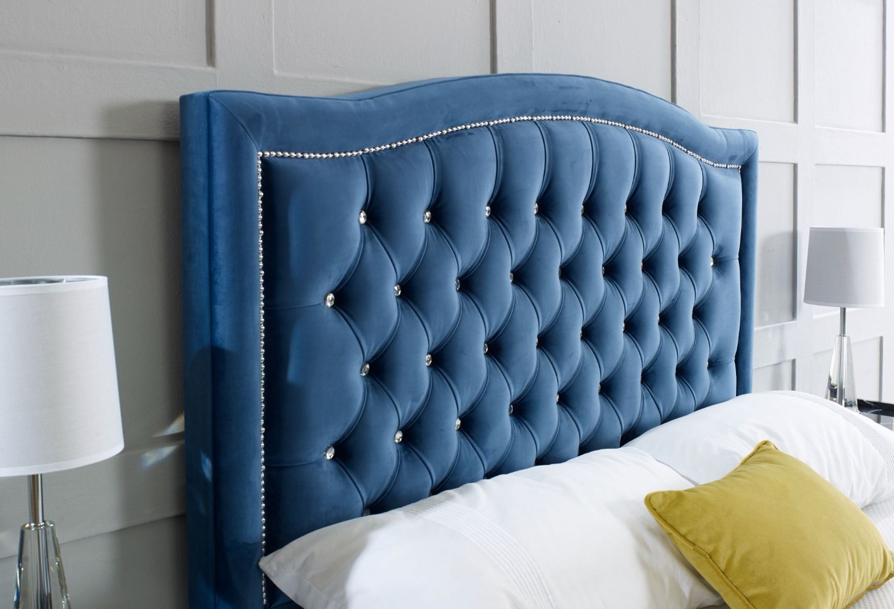 Oakwood Catania Chesterfield Fabric Upholstered Bed Frame