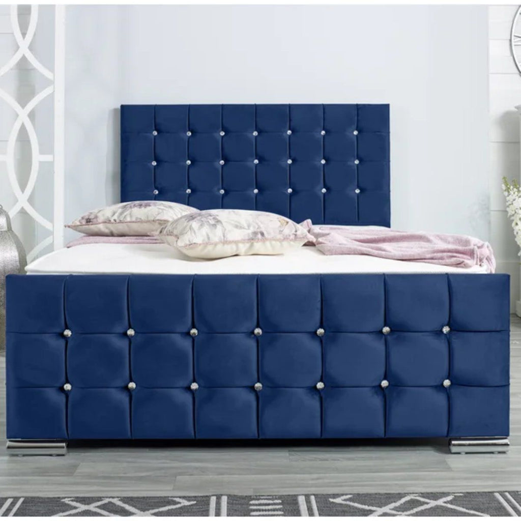 Oakwood Bergamo Upholstered Bed Frame With Mattress