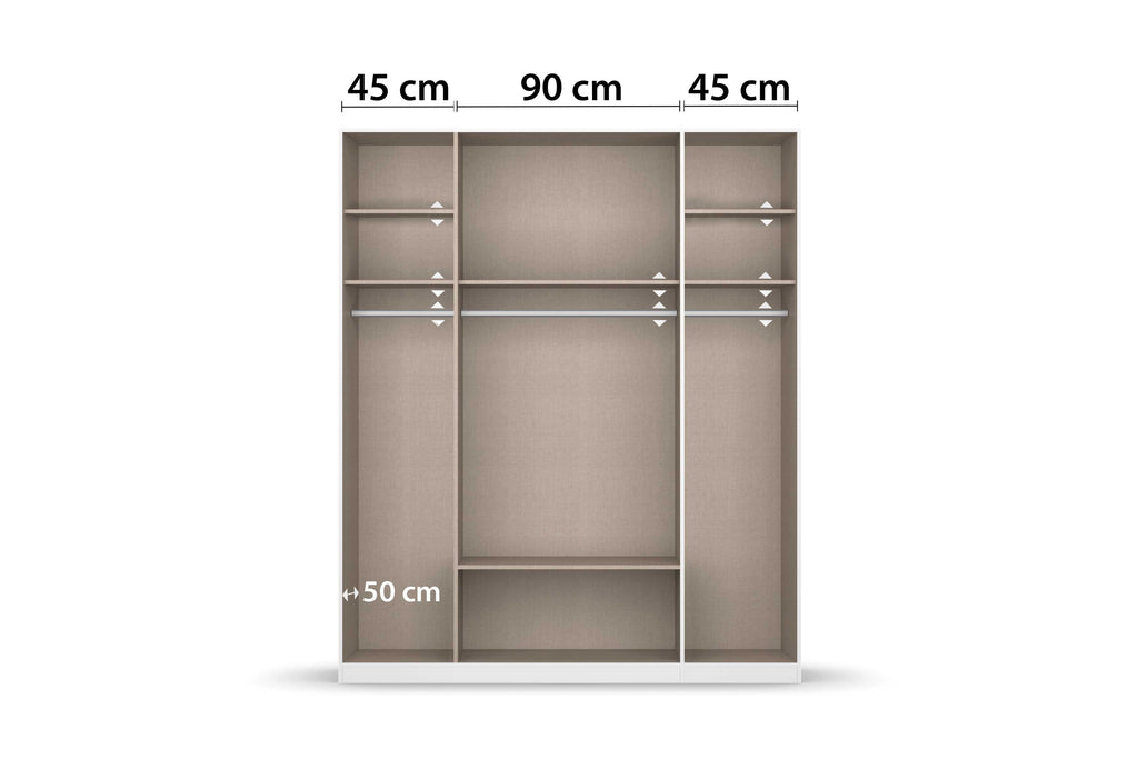 Oakwood Rauch Davoa 4 Door Hinged Wardrobe