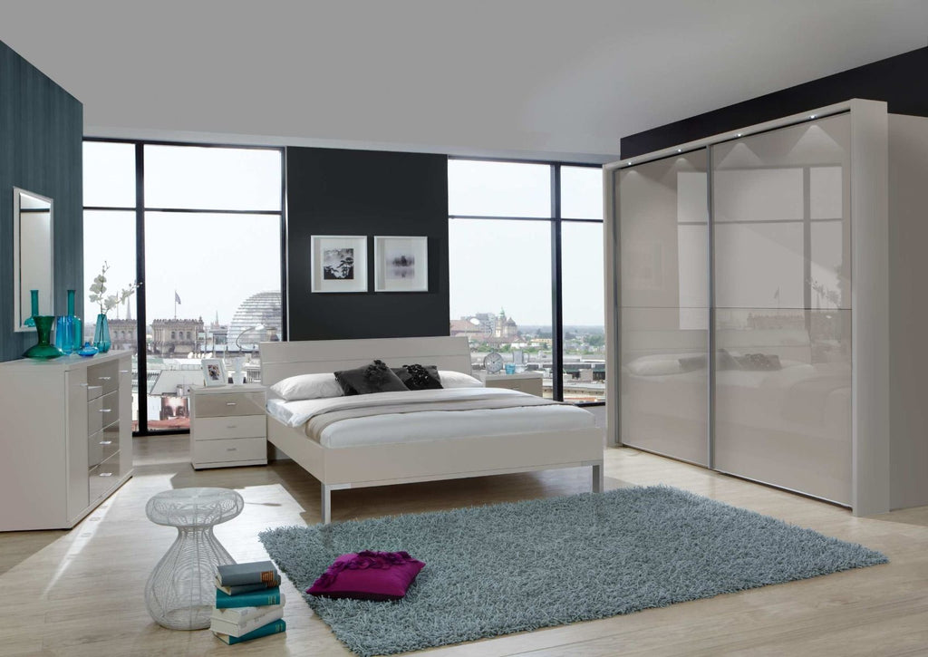 Oakwood Wiemann Berlin Pebble Grey Glass Sliding Door Wardrobe