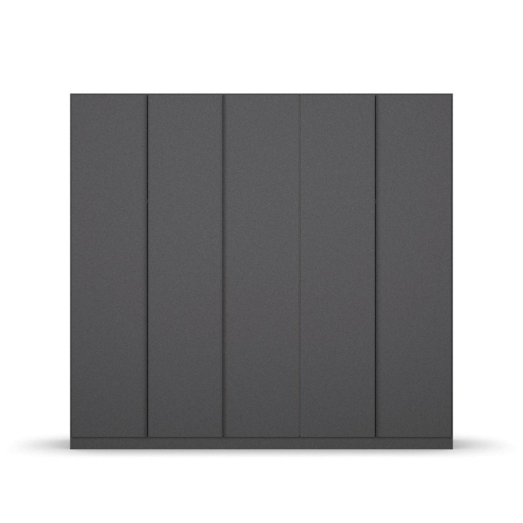 Oakwood Rauch Monostar Metallic Grey 5 Door Hinged Wardrobe W226CM