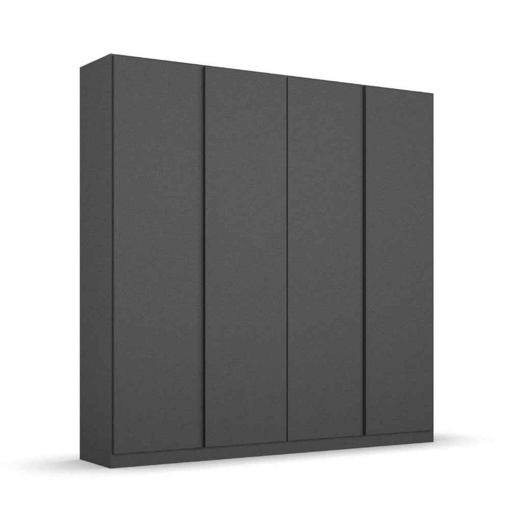 Oakwood Rauch Monostar Metallic Grey 4 Door Hinged Wardrobe W181CM