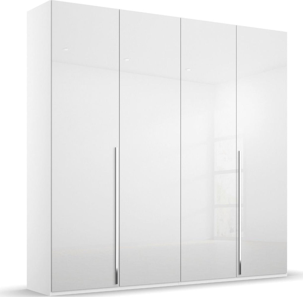Oakwood Rauch Montclar 4 Door Hinged High Gloss White Wardrobe with Premium Interior
