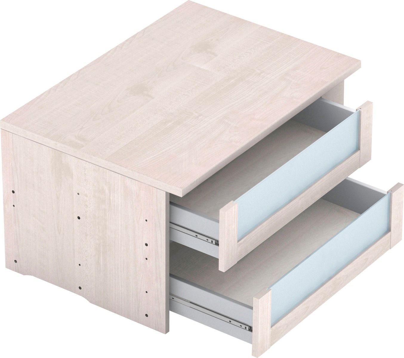 Oakwood Wiemann Glass Front Drawer Insert - 2 Drawers