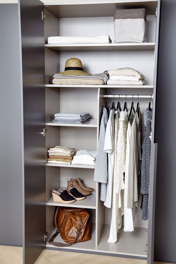 Oakwood Rauch Purisma Graphite 6 Door Hinged  Combi Wardrobe 301CM