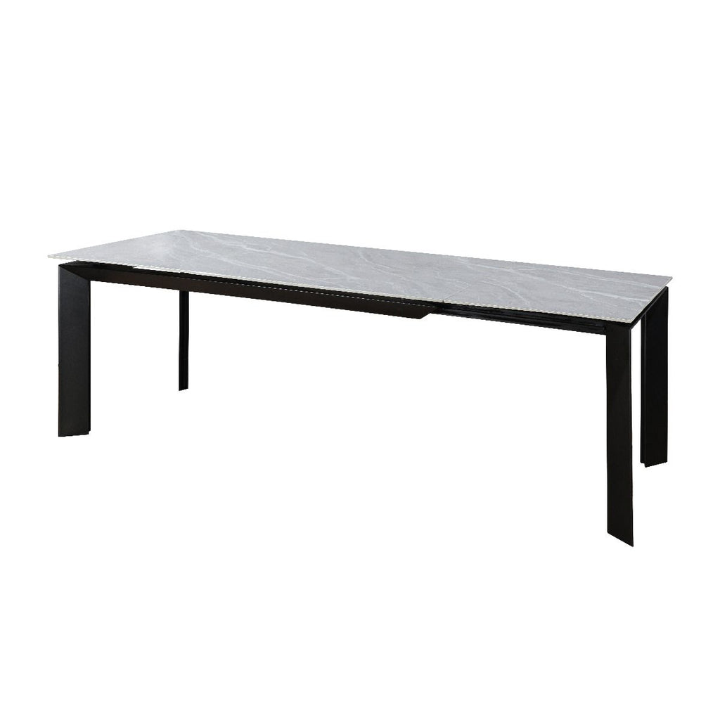 Oakwood Amador Ceramic Argento Grey 160/220cm Extending Dining Table Set