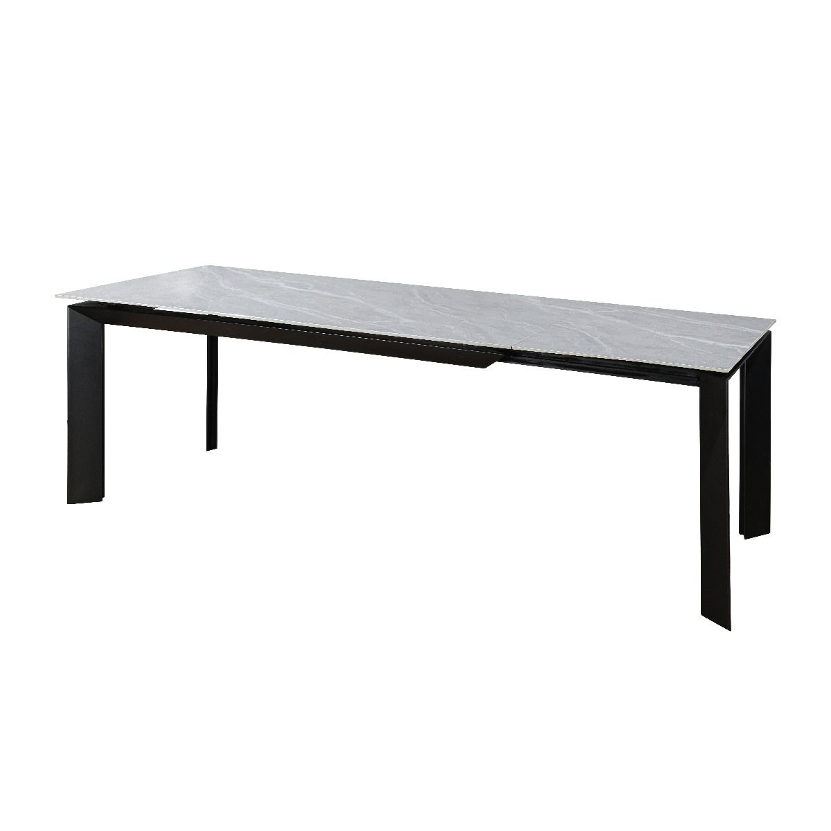 Oakwood Amador Ceramic Argento Grey 160/220cm Extending Dining Table Set