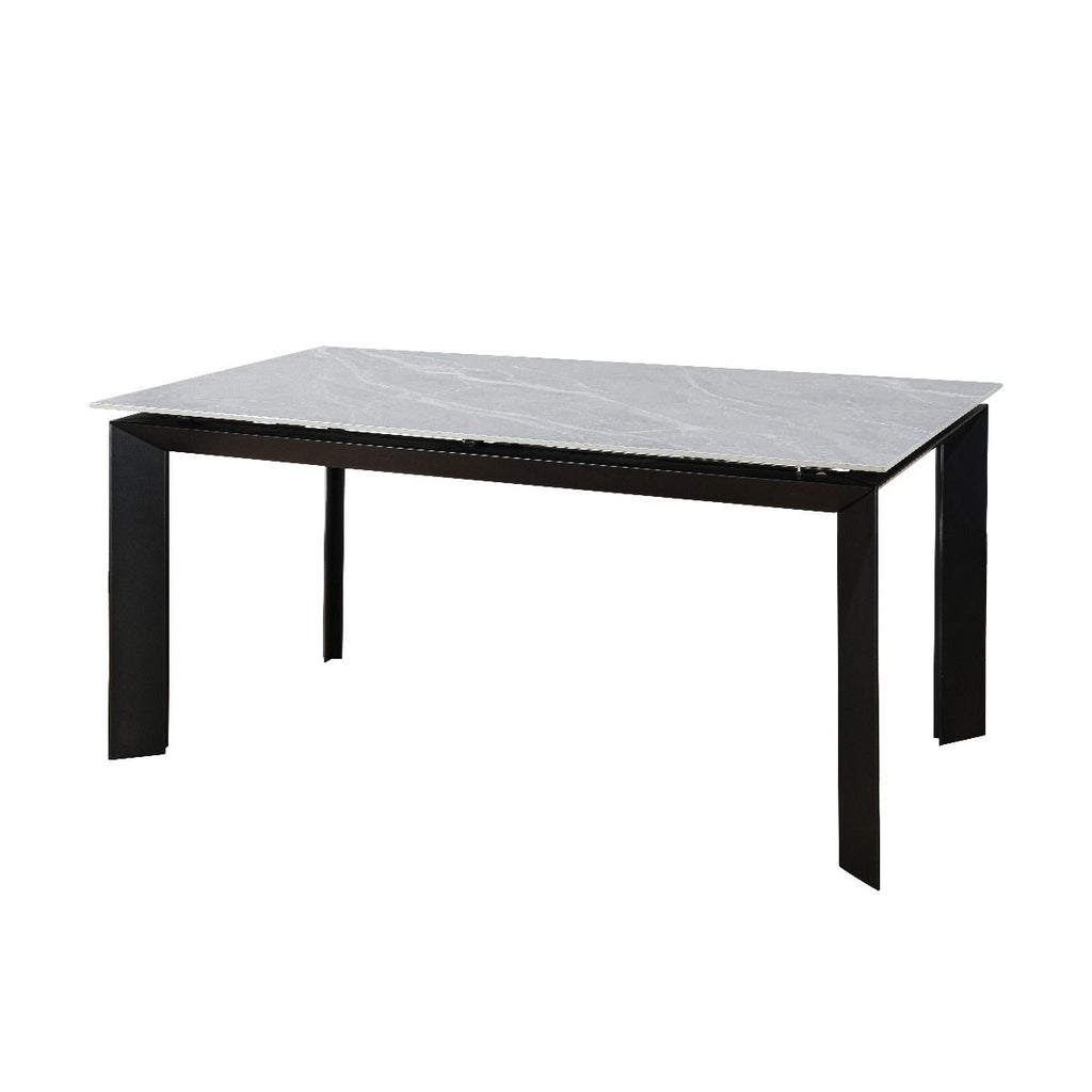 Oakwood Amador Ceramic Argento Grey 160/220cm Extending Dining Table Set