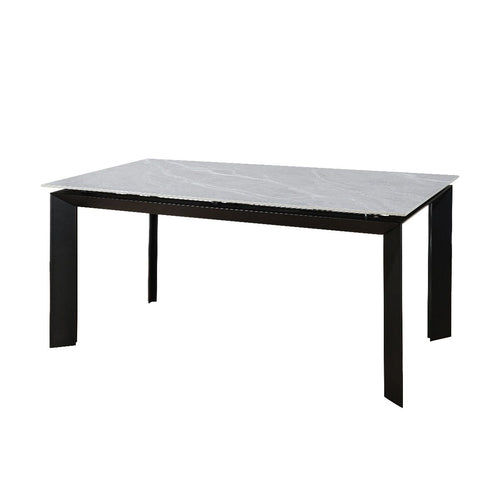 Oakwood Amador Ceramic Argento Grey 160/220cm Extending Dining Table Set