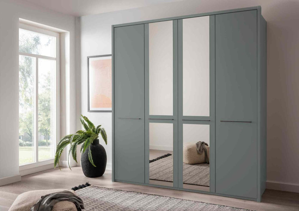 Oakwood Wiemann Cairns Sage Green & Mirrored Front Hinged Door Wardrobe