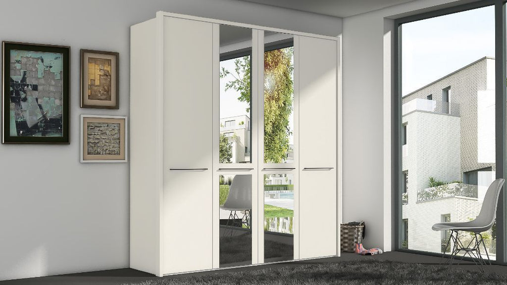 Oakwood Wiemann Cairns White 4 Door Hinged Wardrobe - 200CM