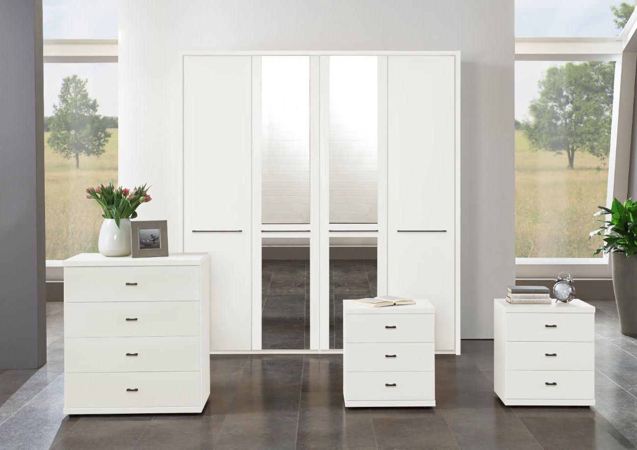 Oakwood Wiemann Cairns White 4 Door Hinged Wardrobe - 200CM