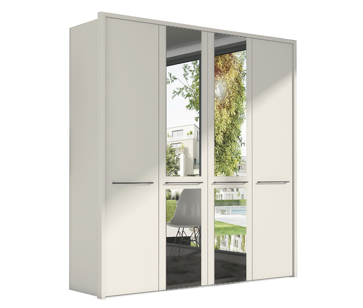 Oakwood Wiemann Cairns White 4 Door Hinged Wardrobe - 200CM
