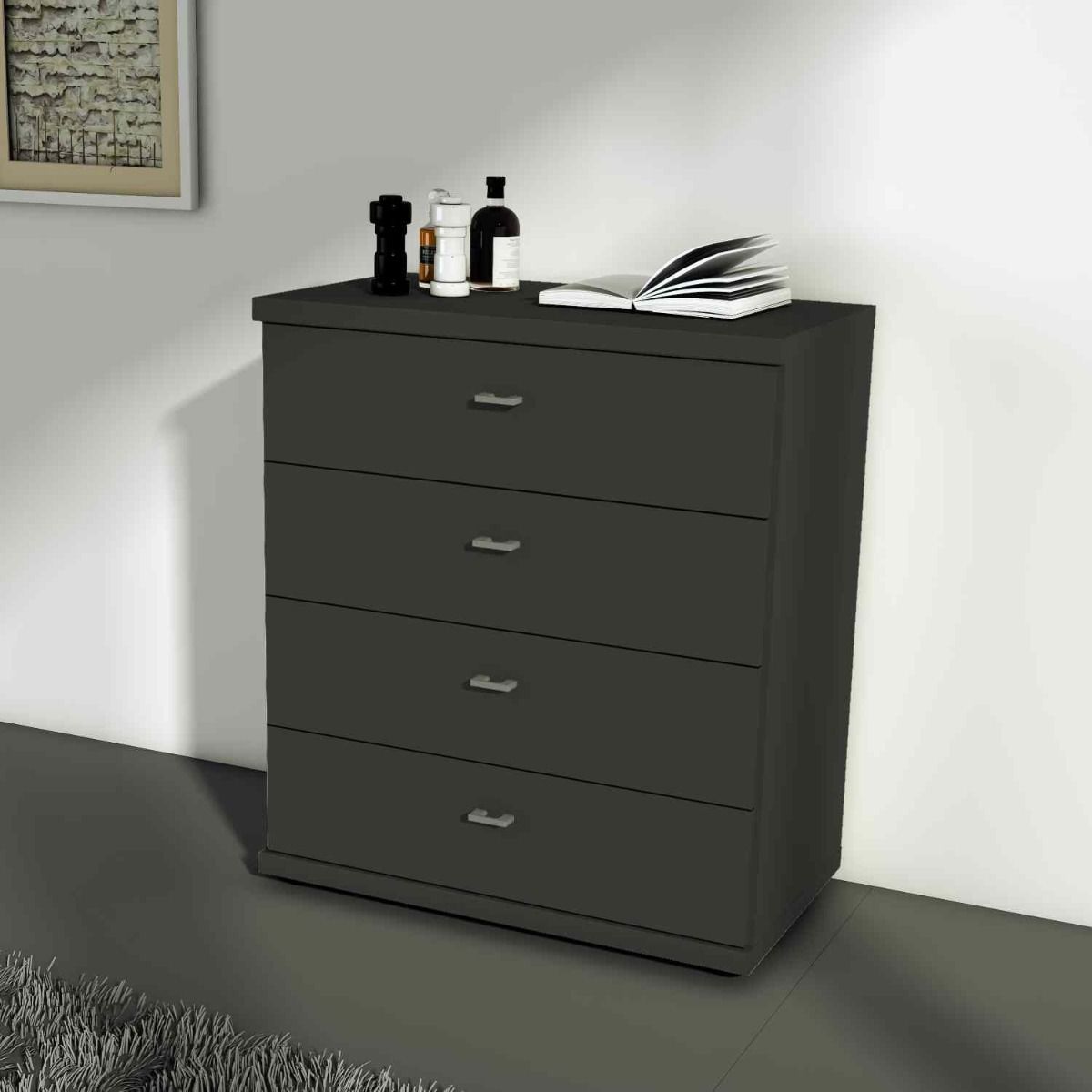 Oakwood Wiemann Cairns Graphite Hinged Door Wardrobe With Cornice