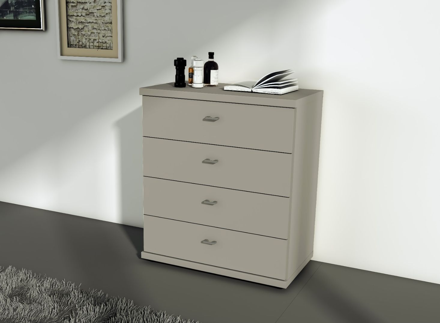 Oakwood Wiemann Cairns Pebble Grey Hinged Door Wardrobe With Cornice