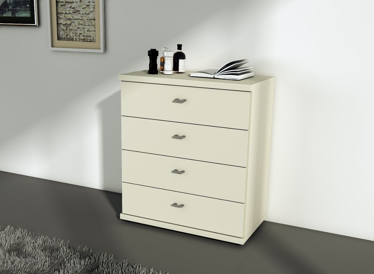 Oakwood Wiemann Cairns White 4 Door Hinged Wardrobe - 200CM
