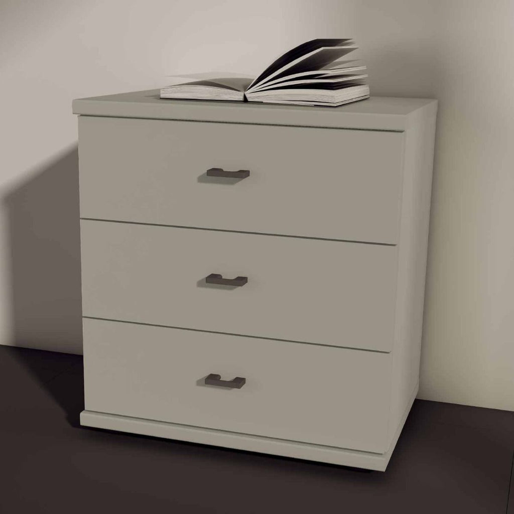 Oakwood Wiemann Cairns Pebble Grey & Mirrored Front Hinged Door Wardrobe