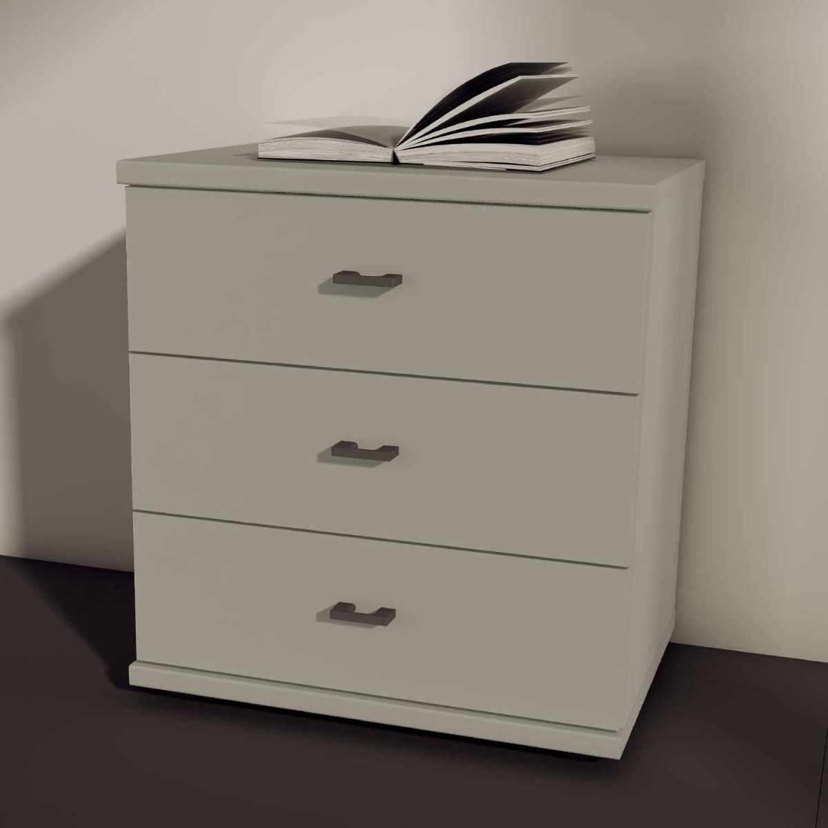 Oakwood Wiemann Cairns Pebble Grey & Mirrored Front Hinged Door Wardrobe