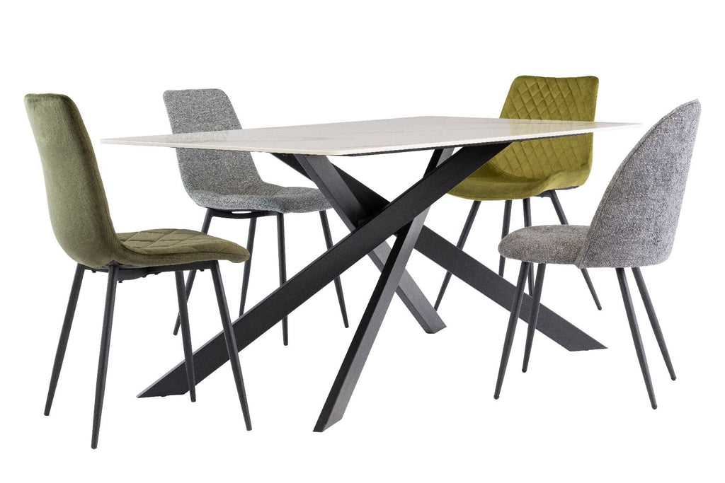 Oakwood Camilla 1.6M Kass Gold Sintered Stone Dining Table