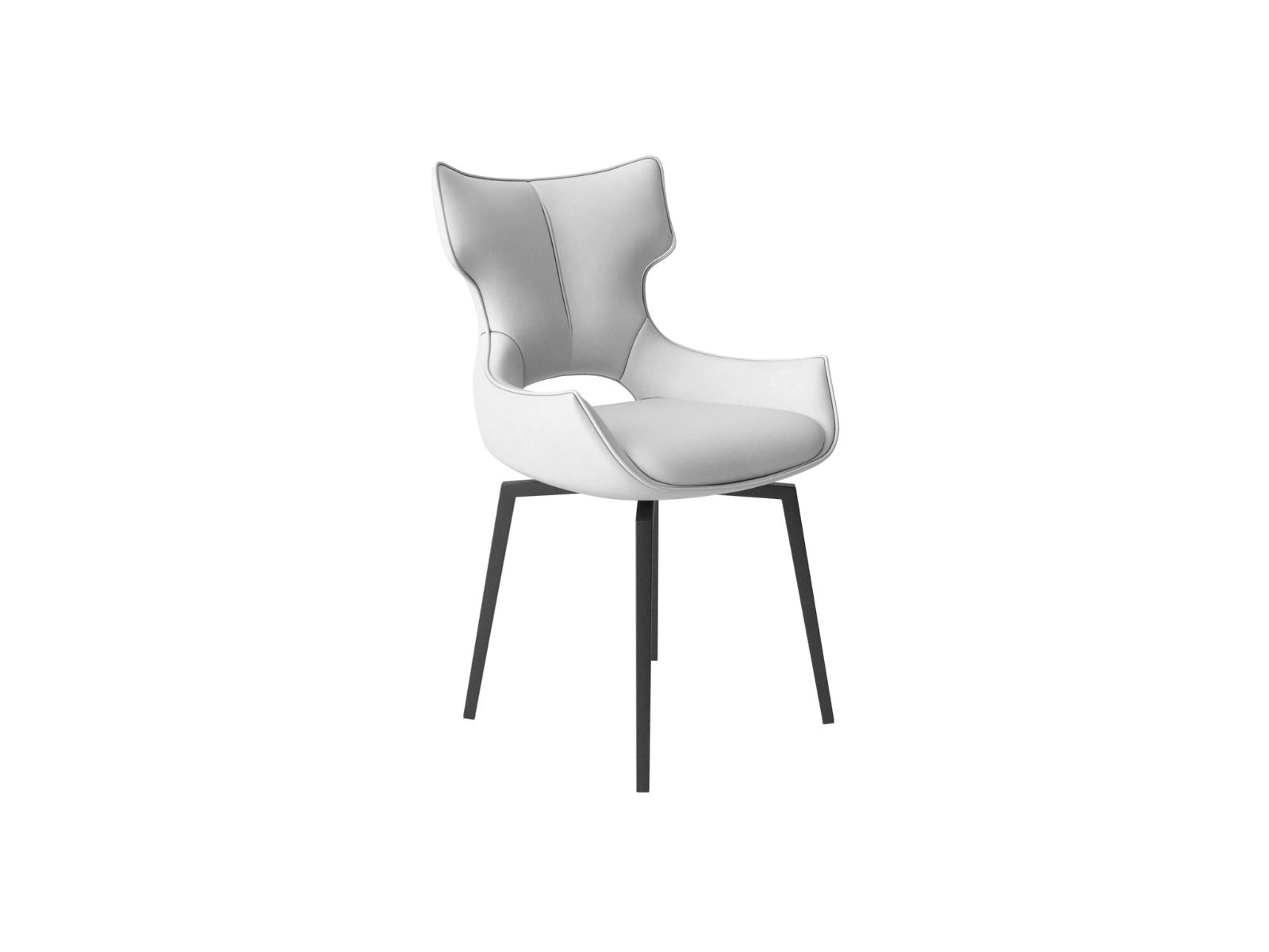 Oakwood Nevada Taupe Leather Swivel Dining Chair