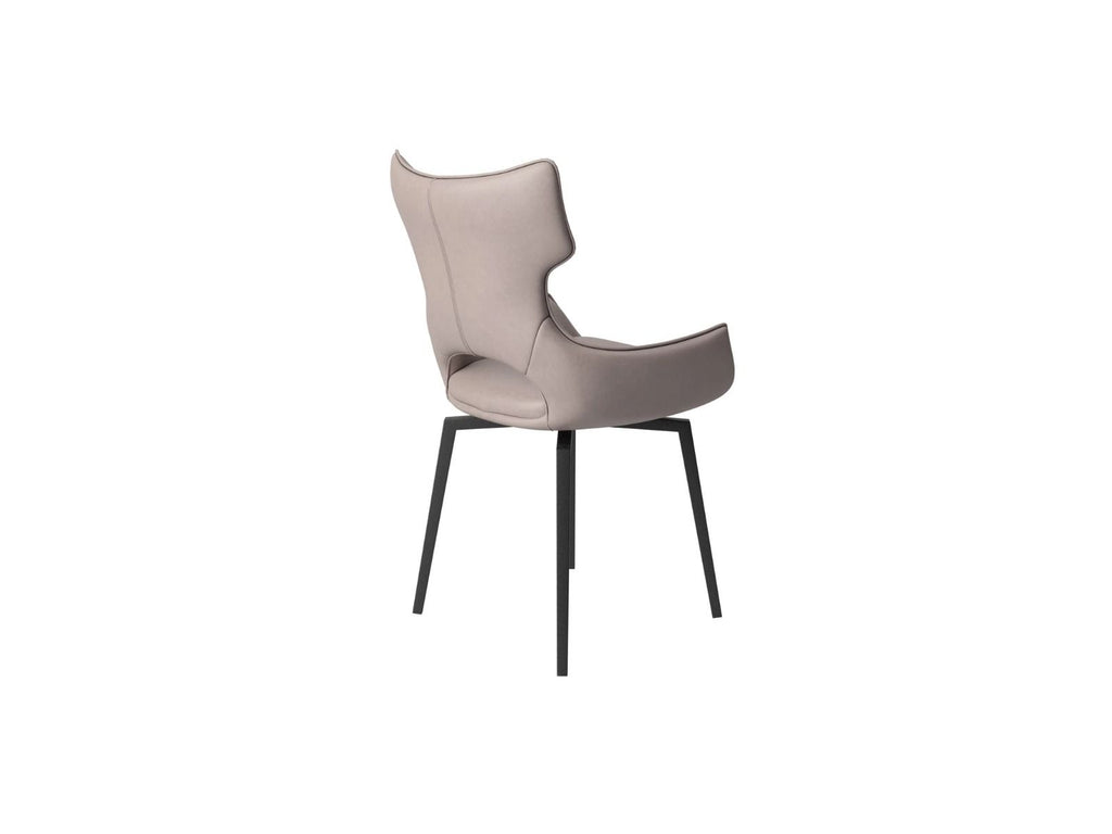 Oakwood Nevada Taupe Leather Swivel Dining Chair