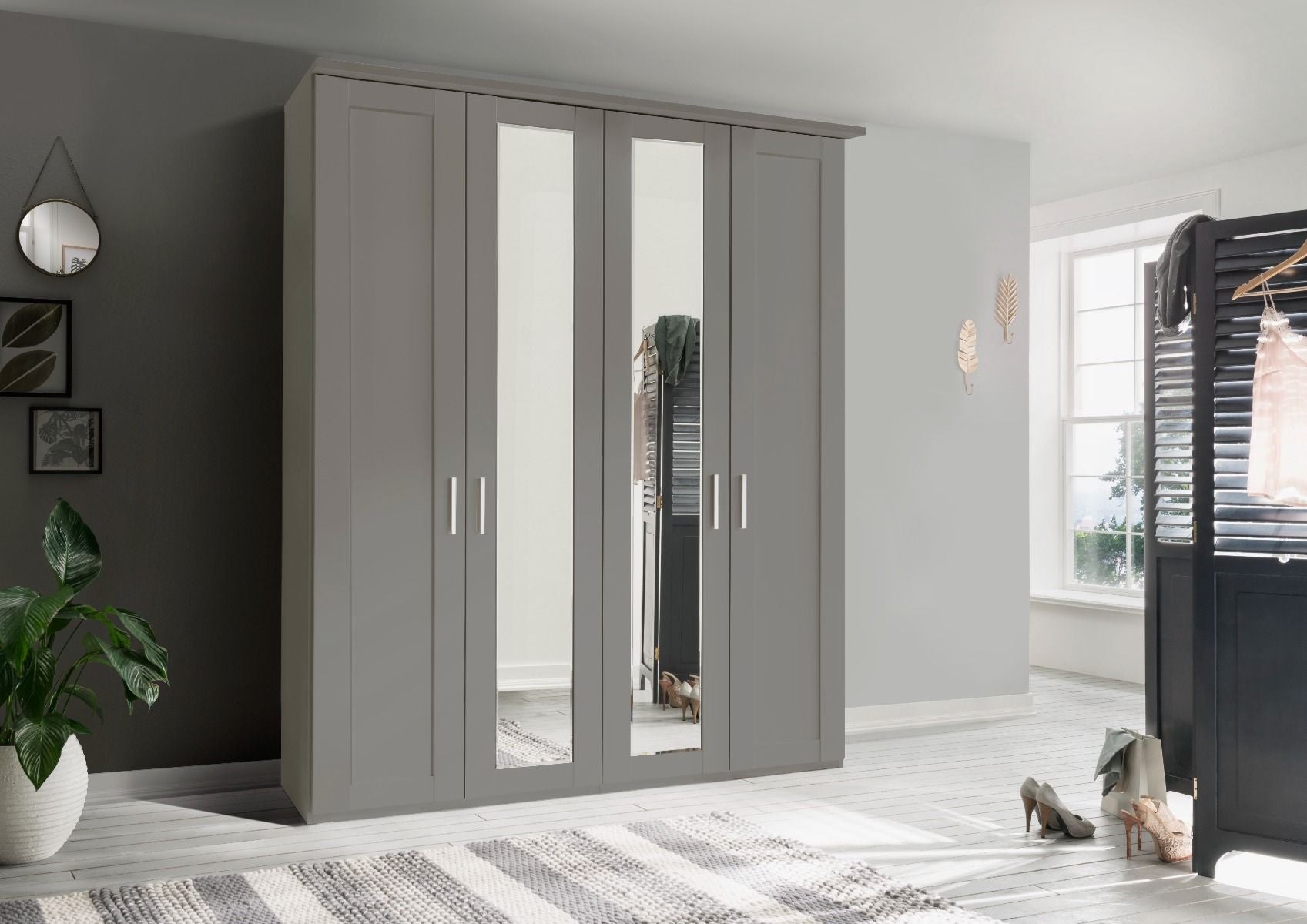 Oakwood Wiemann Cambridge 6 Hinged Door Wardrobe with Mirror