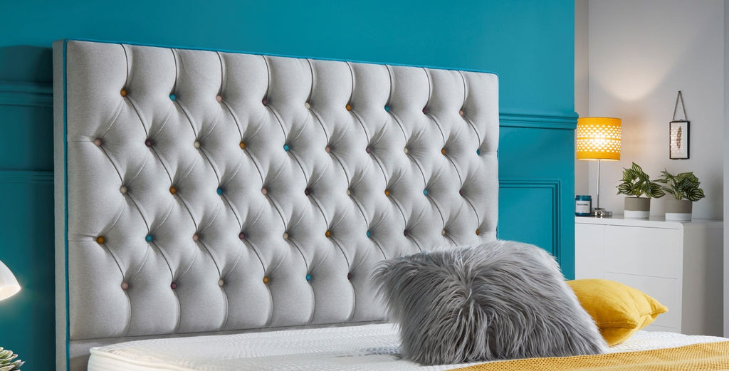 Oakwood Candi Chesterfield Velvet Fabric Upholstered Bed Frame