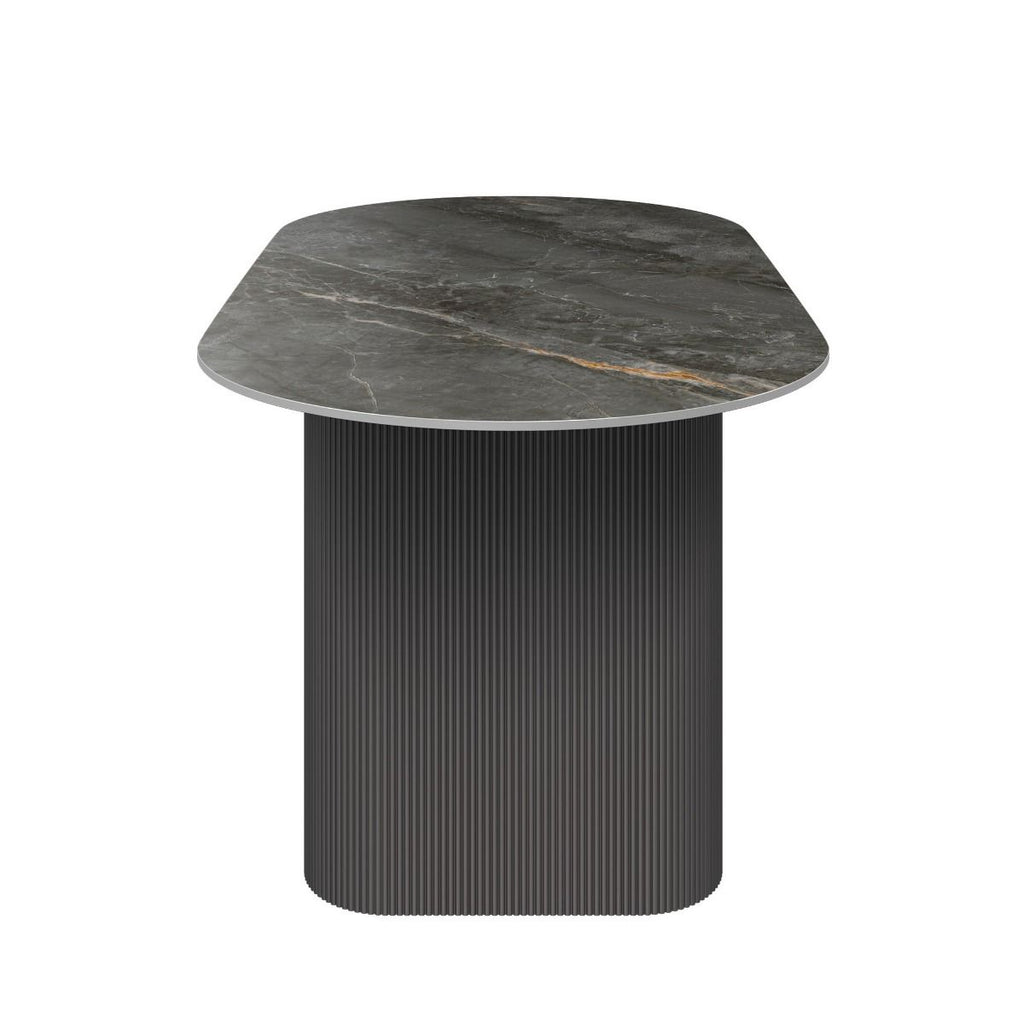 Oakwood Regalia Oval Gloss Ceramic Dining Table