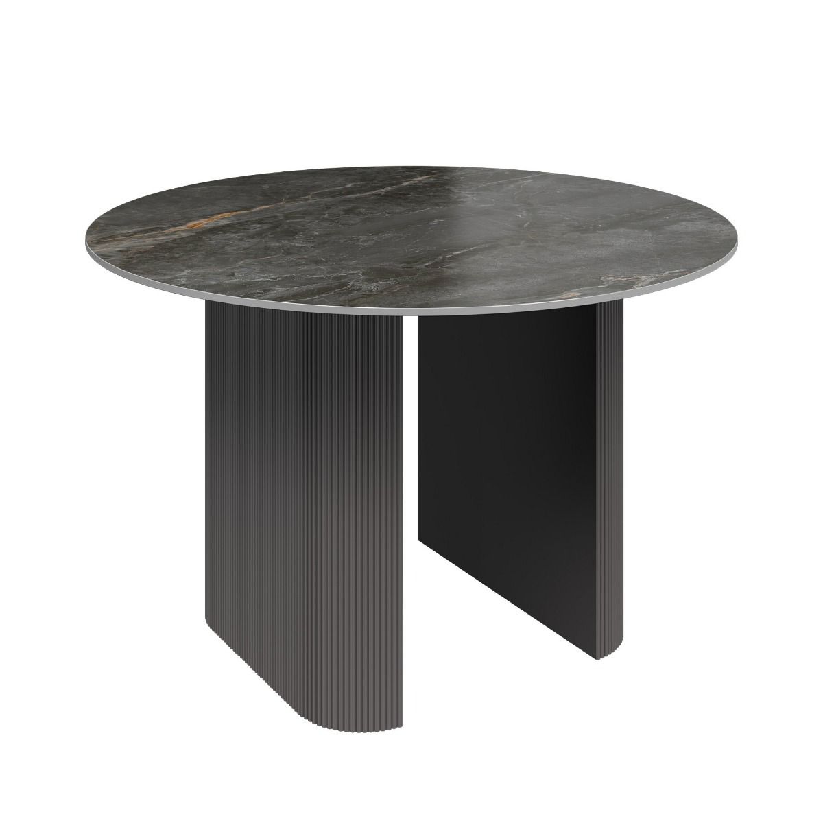 Oakwood Regalia Round Gloss Ceramic Dining Table Set